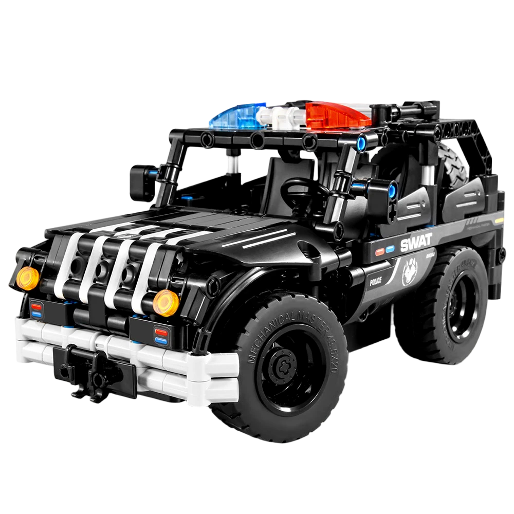 iM.Master 遙控武裝警車2合1 - 越野車模型，男孩遙控車，可動拼裝玩具，完美兒童玩具。( 8026)