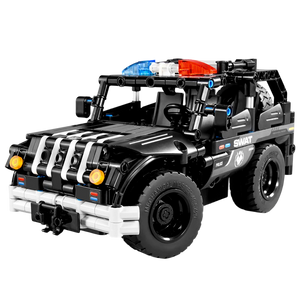 iM.Master 遙控武裝警車2合1 - 越野車模型，男孩遙控車，可動拼裝玩具，完美兒童玩具。( 8026)