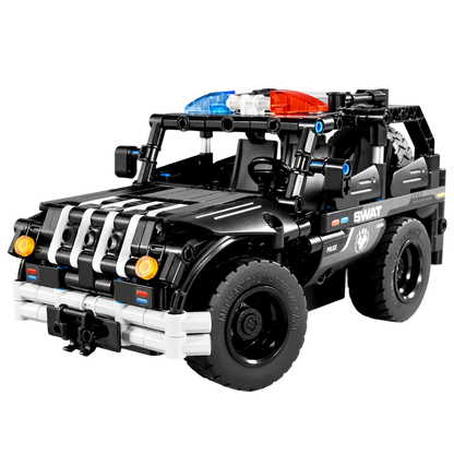 iM.Master 遙控武裝警車2合1 - 越野車模型，男孩遙控車，可動拼裝玩具，完美兒童玩具。( 8026)